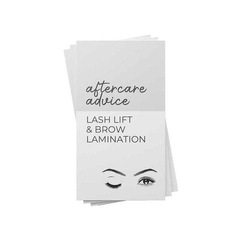 Aftercare Advice Cards – Lash Lift & Brow Lamination