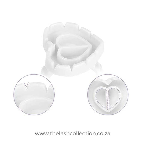 Heart Shaped with Grooves Adhesive Ring (Pack of 20)